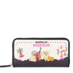Portafoglio Donna Zip Around BRACCIALINI linea Allround stampa Pets Music Club