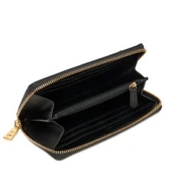 Portafoglio Donna Zip Around LOVE MOSCHINO Nero con Maxi Logo