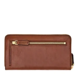 Portafoglio Donna Zip Around THE BRIDGE linea Lucrezia in Pelle Marrone