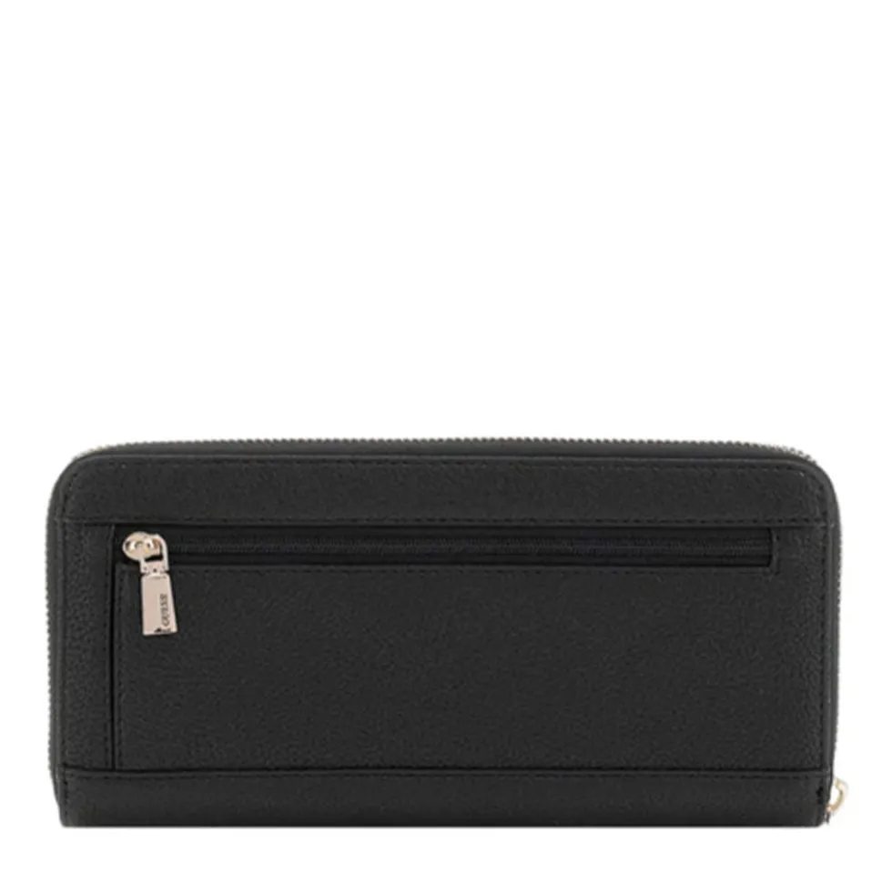 Portafoglio GUESS Chiuso con Zip Linea Laurel colore Nero