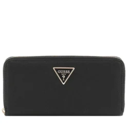 Portafoglio GUESS Chiuso con Zip Linea Laurel colore Nero