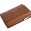 Portafoglio Piccolo COCCINELLE in Pelle Martellata Linea Metallic Soft colore Cognac
