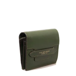 Portafoglio Piccolo con Bottone THE BRIDGE linea Lucrezia in Pelle Verde Inglese