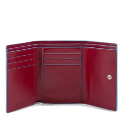 Portafoglio Piccolo Donna PIQUADRO In Pelle Rossa Linea Blue Square - PD5216B2R
