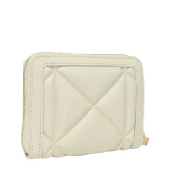 Portafoglio Piccolo Zip Around LOVE MOSCHINO linea Embossed Avorio
