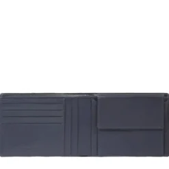 Portafoglio PIQUADRO Uomo con Portamonete In Tessuto e Pelle Blu Linea Orion - PU257S136R