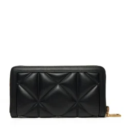 Portafoglio Trapuntato Zip Around LOVE MOSCHINO linea Embossed Nero