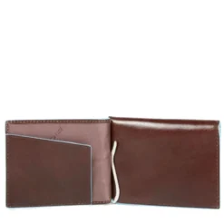 Portafoglio Uomo con Ferma Banconote PIQUADRO In Pelle Mogano Linea Blue Square - PU3890B2R
