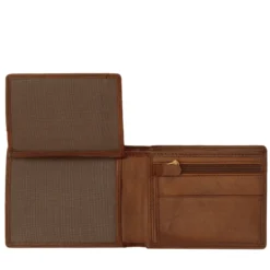 Portafoglio Uomo con Pattina e Portamonete THE BRIDGE In Pelle Marrone linea Story 01402301
