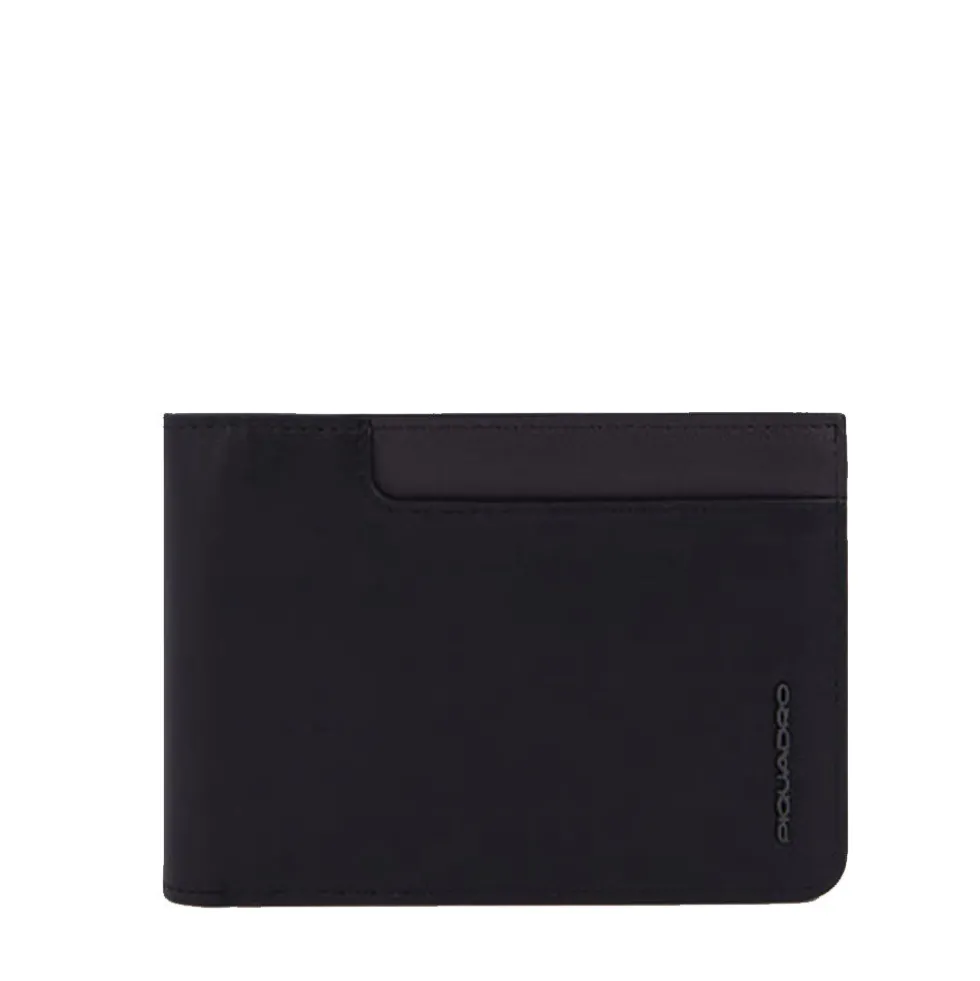 Portafoglio Uomo con Pattina PIQUADRO in Pelle Nera - PU1392W122R