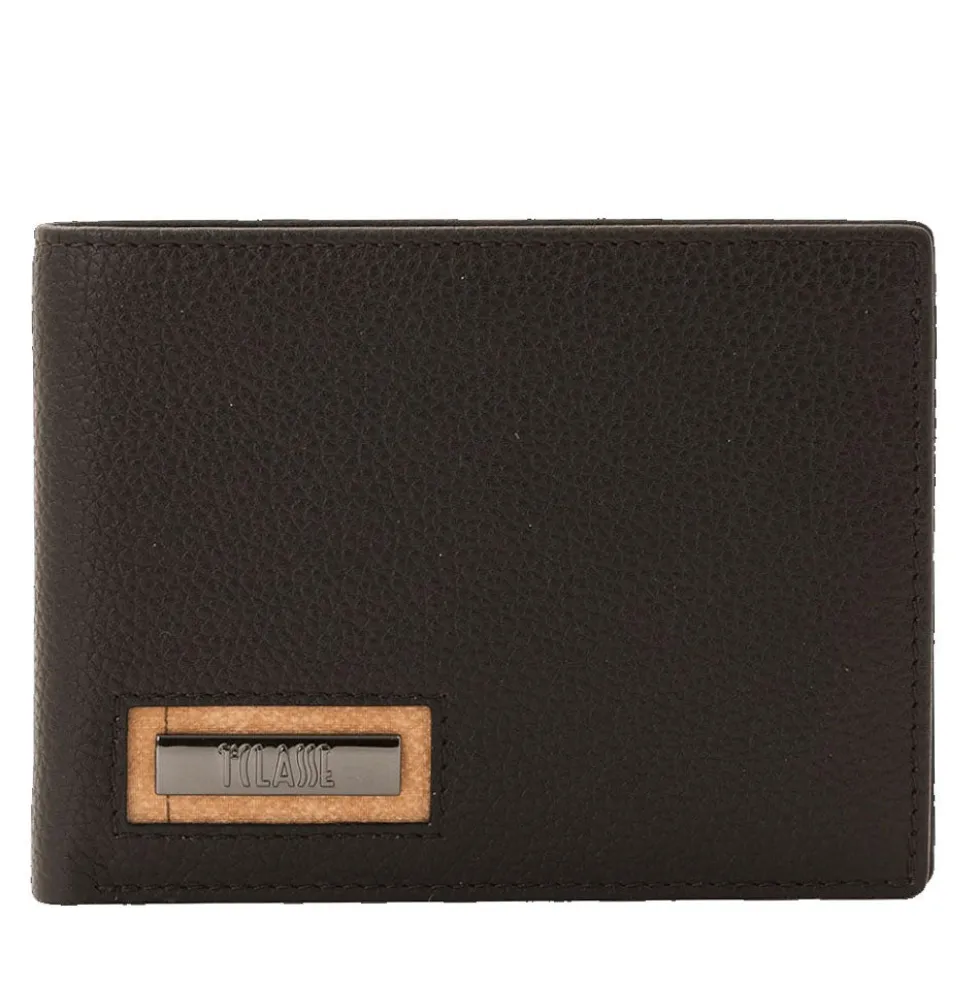 Portafoglio Uomo con Portamonete 1A Classe Alviero Martini linea Trip Leather in Pelle Nera PN81