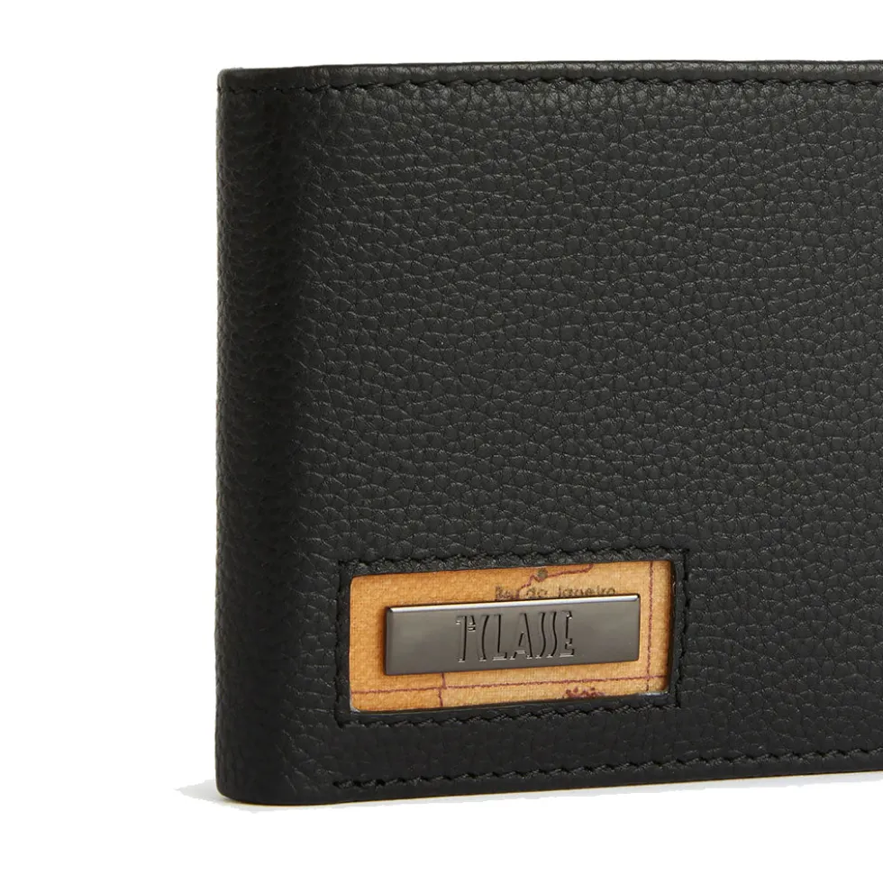 Portafoglio Uomo Piccolo 1A Classe Alviero Martini linea Trip Leather in Pelle Nera PN80