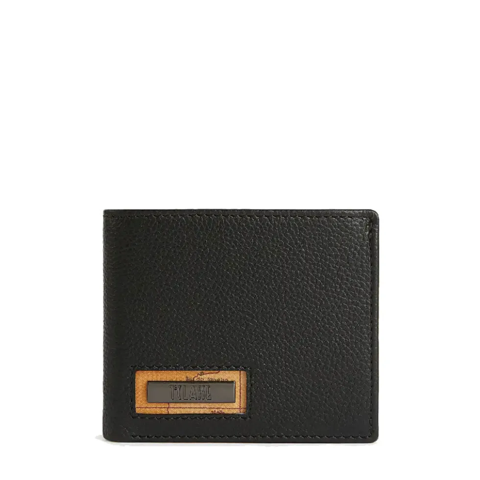Portafoglio Uomo Piccolo 1A Classe Alviero Martini linea Trip Leather in Pelle Nera PN80
