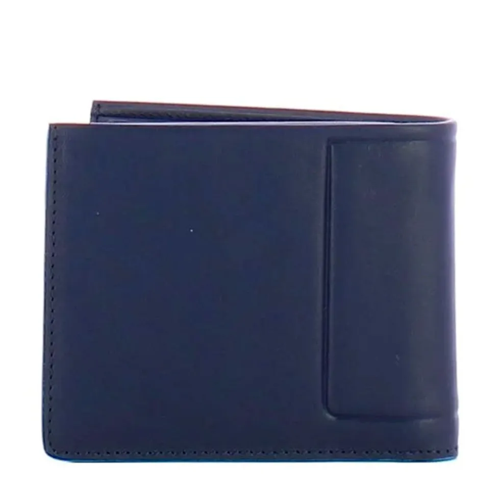 Portafoglio Uomo PIQUADRO in Pelle Blu con Portamonete Linea Atlas - PU4188S138R