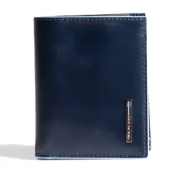 Portafoglio Uomo Verticale PIQUADRO in Pelle Blu Linea Blue Square- PU5962B2R