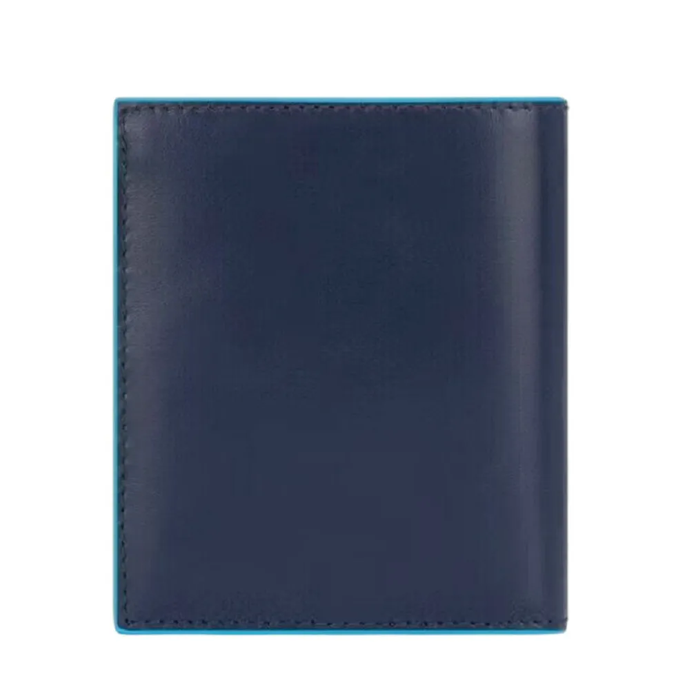 Portafoglio Uomo Verticale PIQUADRO in Pelle Blu Linea Blue Square- PU5962B2R