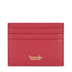 Portatessere Donna BRACCIALINI linea Basic in Pelle Rosso Scuro