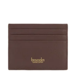 Portatessere Donna BRACCIALINI linea Basic in Pelle Marrone