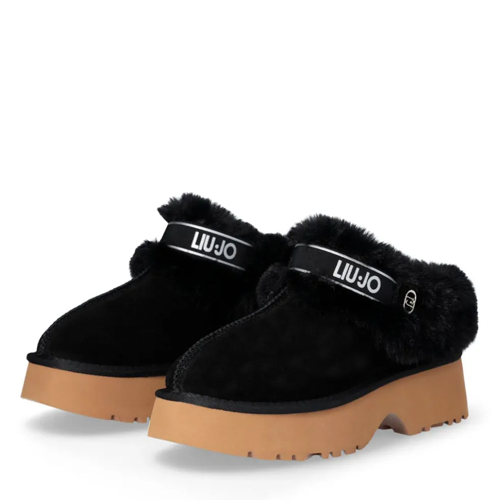 Sabot Donna Imbottiti LIU JO Juny 01 in Suede Nero