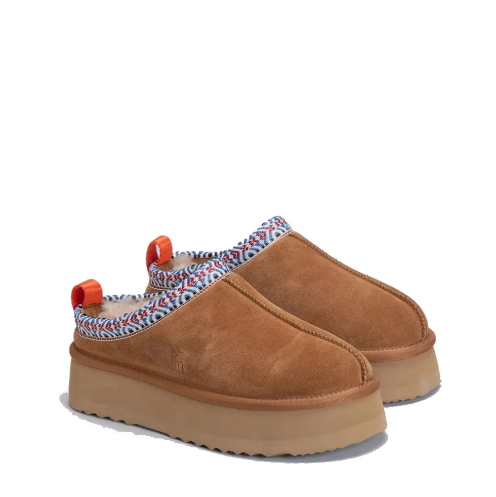 Sabot Imbottiti S by MASSIMO SANTINI linea Prisca in Velour color Cammello