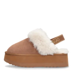Sabot Platform Imbottiti LIU JO Jane 10 in Suede color Cognac