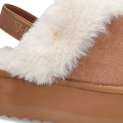 Sabot Platform Imbottiti LIU JO Jane 10 in Suede color Cognac