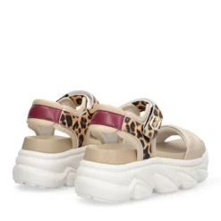 Sandali Chuncky Donna LIU JO Steffy Sandal 01 Beige e Inserto stampa Animalier