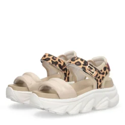 Sandali Chuncky Donna LIU JO Steffy Sandal 01 Beige e Inserto stampa Animalier