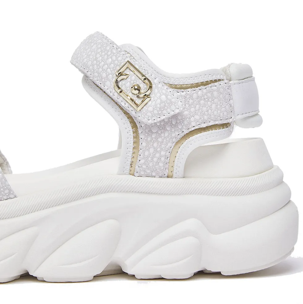 Sandali Chuncky Donna LIU JO Steffy Sandal 01 in Suede Bianco