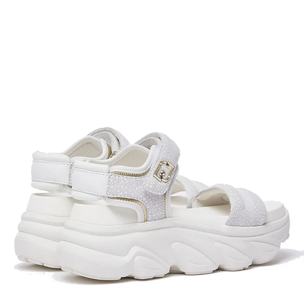 Sandali Chuncky Donna LIU JO Steffy Sandal 01 in Suede Bianco