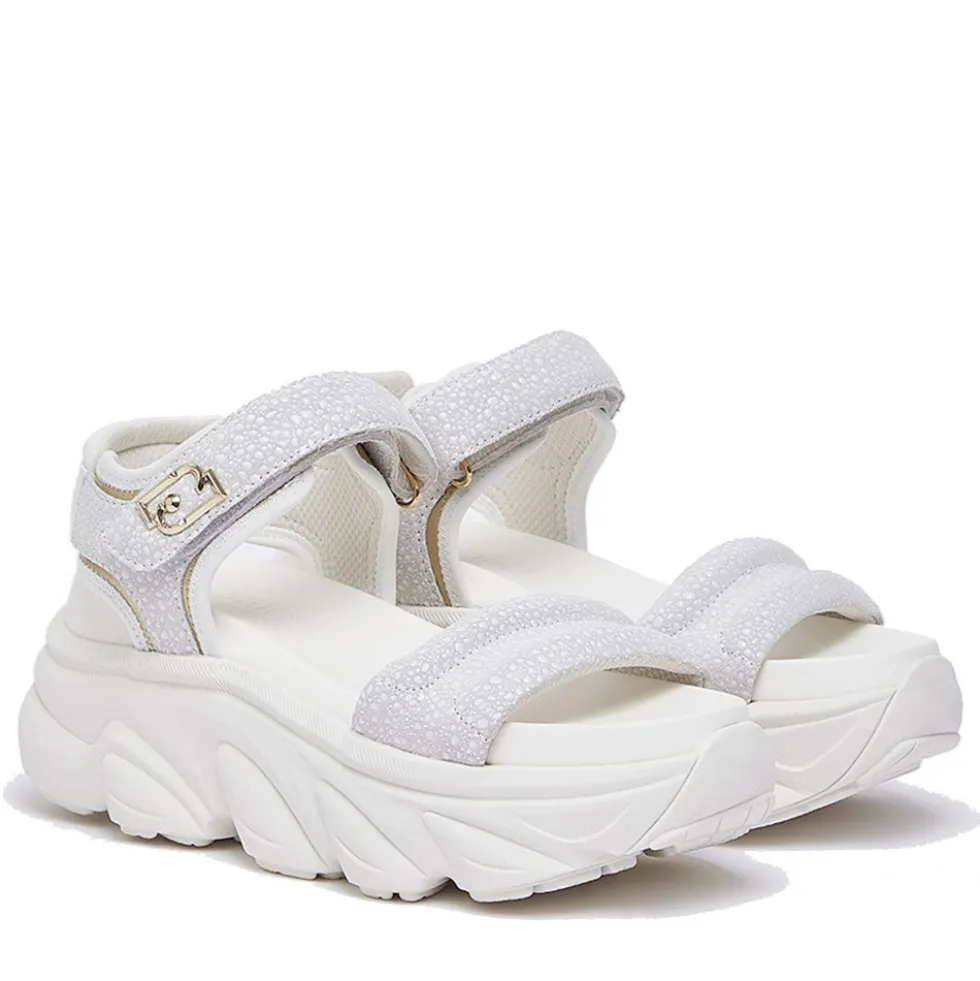 Sandali Chuncky Donna LIU JO Steffy Sandal 01 in Suede Bianco