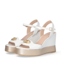 Sandali con Zeppa LIU JO Karen 11 in Pelle Bianca