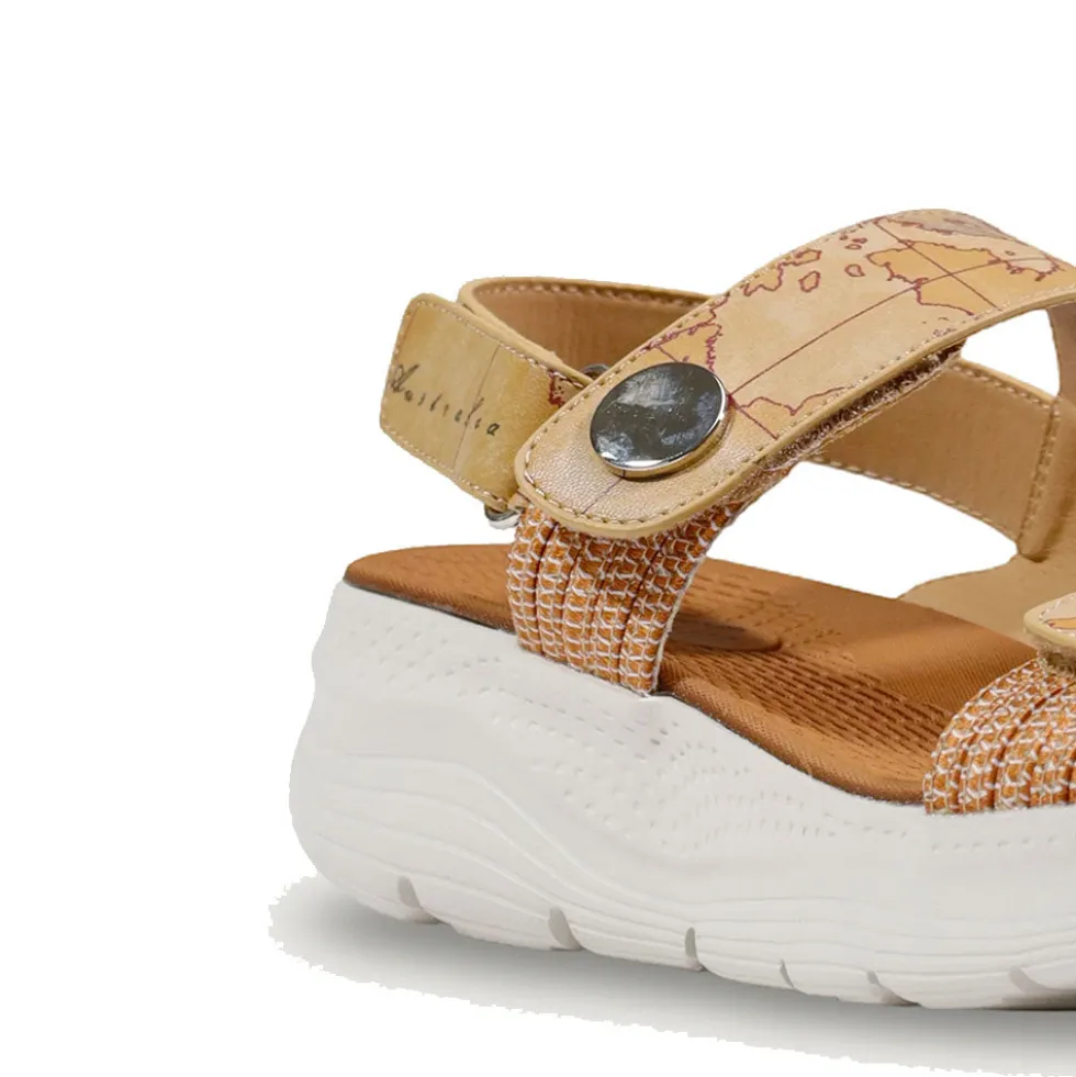 Sandali Donna 1A Classe Alviero Martini in Eco Nappa stampa Geo Classic 1409