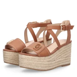Sandali Donna con Zeppa LIU JO Bali 01 in Pelle color Cuoio