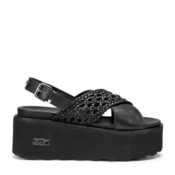 Sandali Donna CULT Nancy 3891 in Pelle Intrecciata Nera