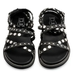 Sandali Donna CULT Roshelle 3886 in Pelle Colore Nera con Borchie Piatte