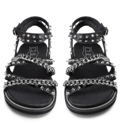 Sandali Donna CULT Roshelle 3886 in Pelle Colore Black con Borchie e Catene
