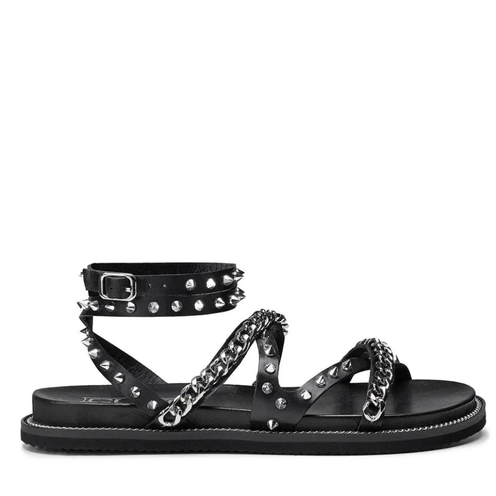 Sandali Donna CULT Roshelle 3886 in Pelle Colore Black con Borchie e Catene