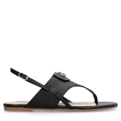 Sandali Donna Flat LIU JO Sandy 10 in Pelle Nera