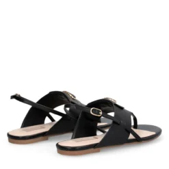 Sandali Donna Flat LIU JO Sandy 10 in Pelle Nera