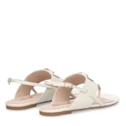 Sandali Donna Flat LIU JO Sandy 10 in Pelle color Latte