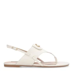 Sandali Donna Flat LIU JO Sandy 10 in Pelle color Latte