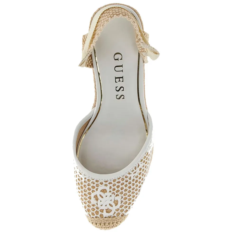 Sandali Donna GUESS con Zappa Linea Cheyin Colore White - Natural