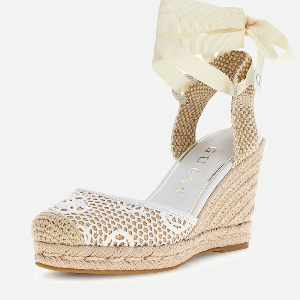 Sandali Donna GUESS con Zappa Linea Cheyin Colore White - Natural