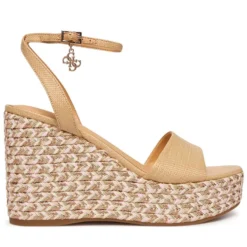 Sandali Donna GUESS con Zeppa Linea Everly Colore Natural