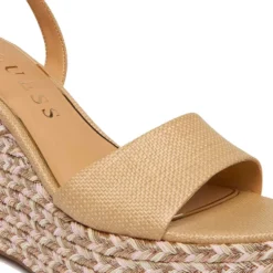 Sandali Donna GUESS con Zeppa Linea Everly Colore Natural
