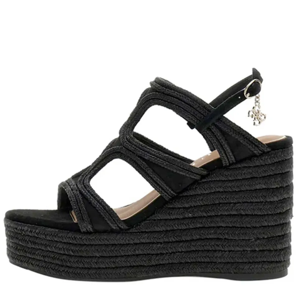 Sandali Donna GUESS con Zeppa Linea Evers Colore Nero