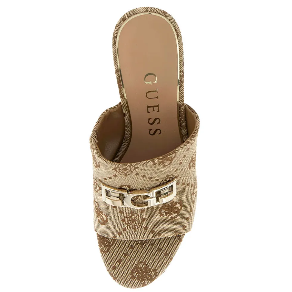 Sandali Donna GUESS con Zeppa Linea Evenza Colore Milk