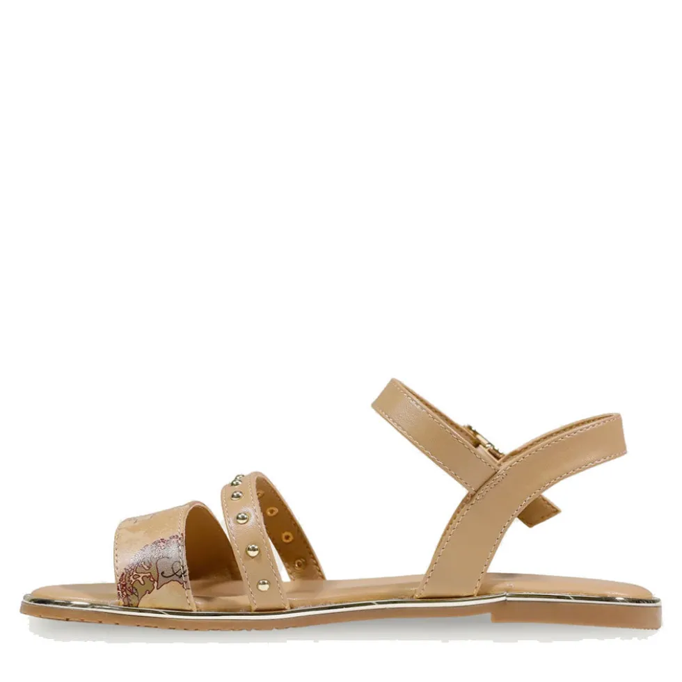 Sandali Flat 1A Classe Alviero Martini in Eco Nappa stampa Geo Classic 2452