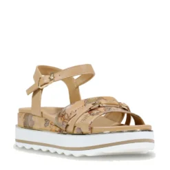 Sandali Platform 1A Classe Alviero Martini in Eco Nappa stampa Geo Classic 2466